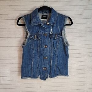 BDG DENIM RAW HEM VEST, DARK WASH SZ SMALL